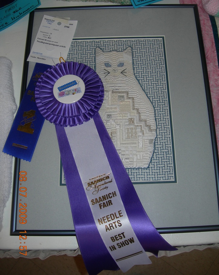 Mother's prize needlework